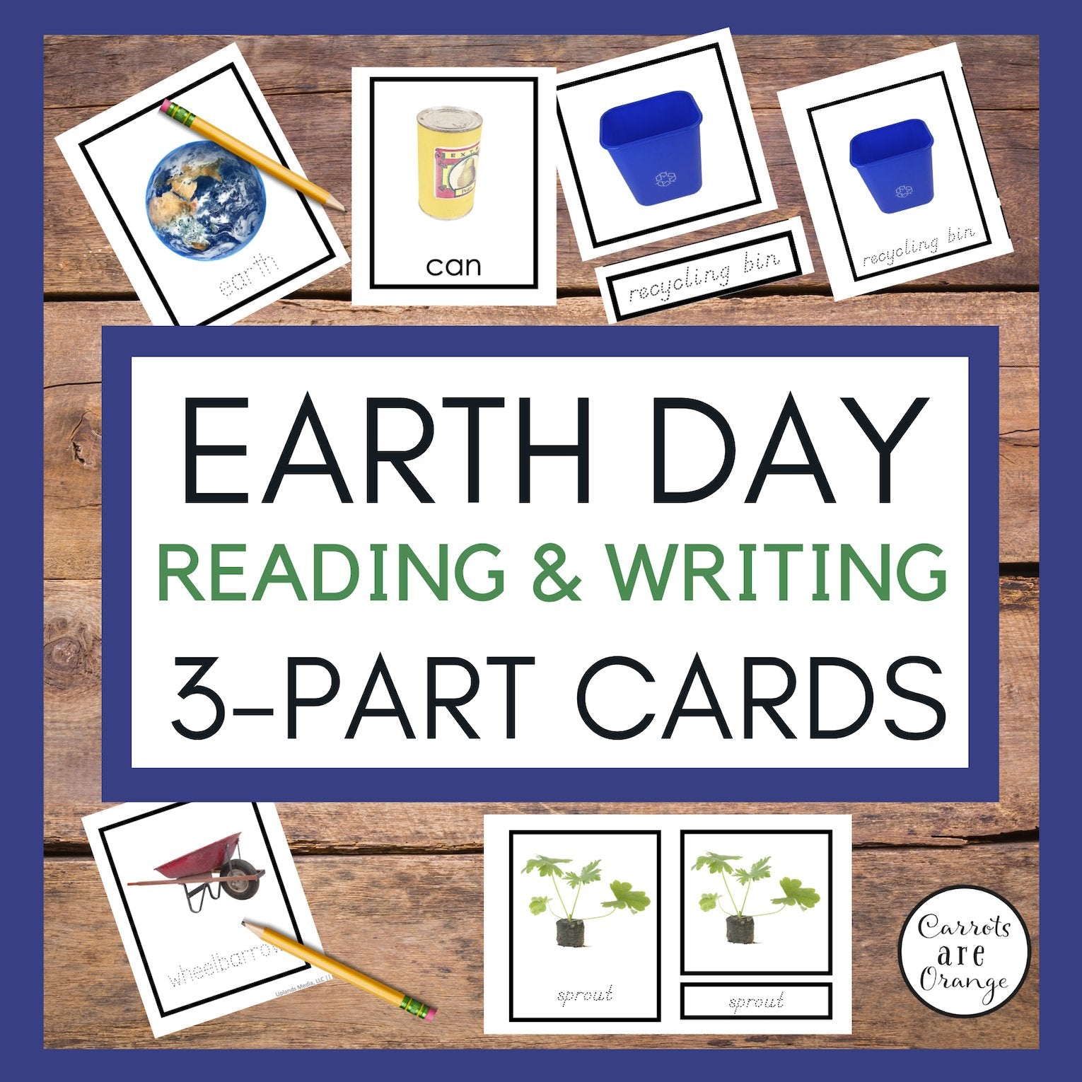 [3 Part Cards] Earth Day - Printables by Carrots Are Orange