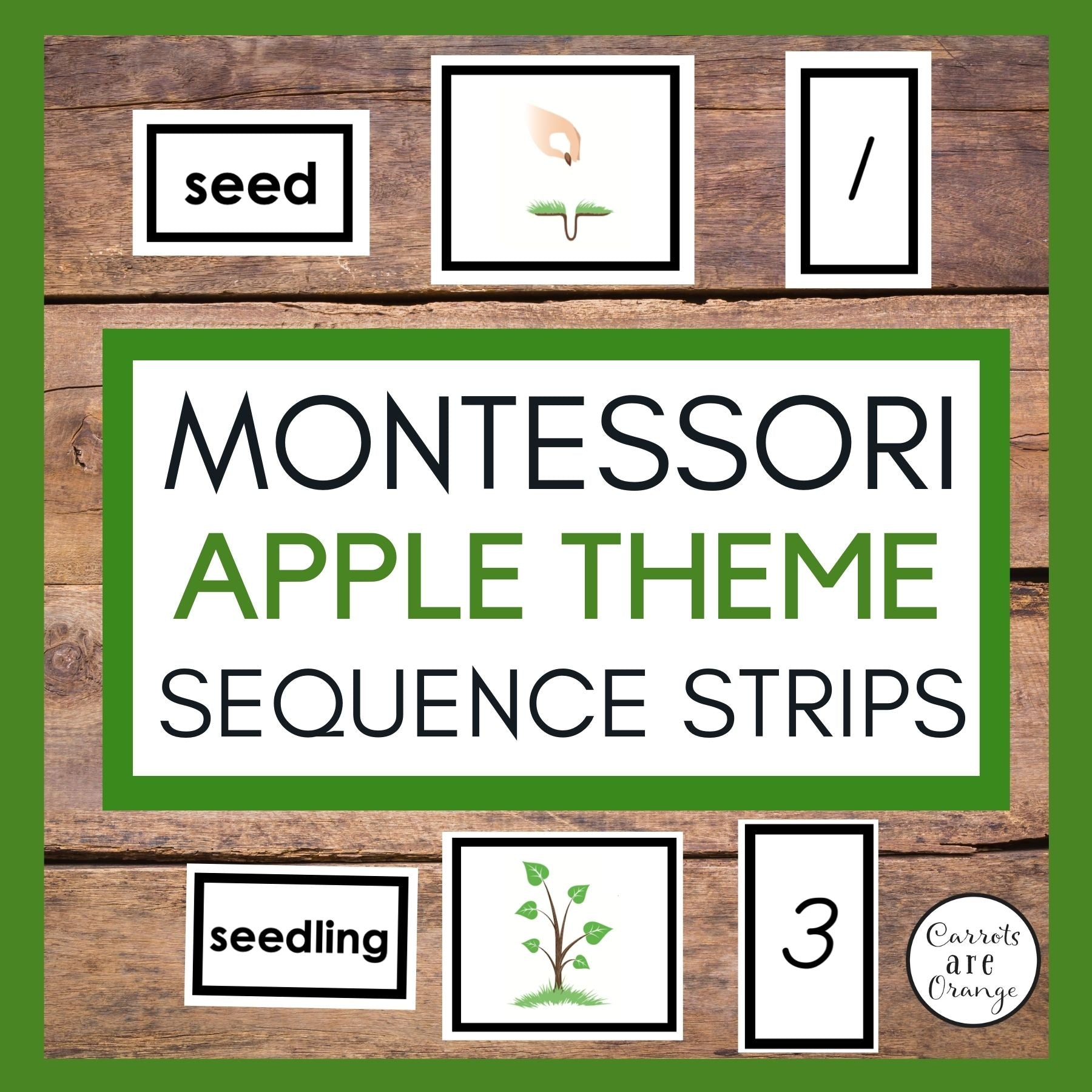 [Language] Sequencing Strips - Apple Theme