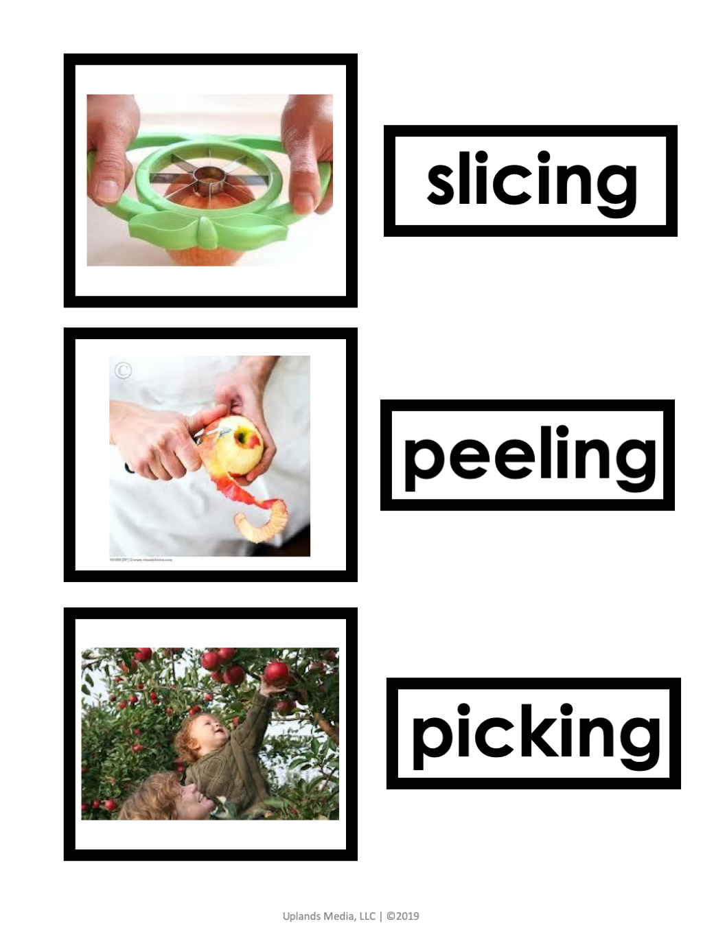 [Language] Action Cards - Apple Theme