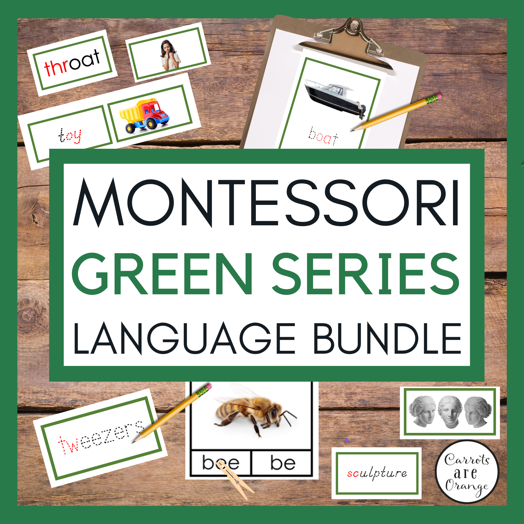 Kindergarten Reading and Writing - Montessori Language - Green Series Set