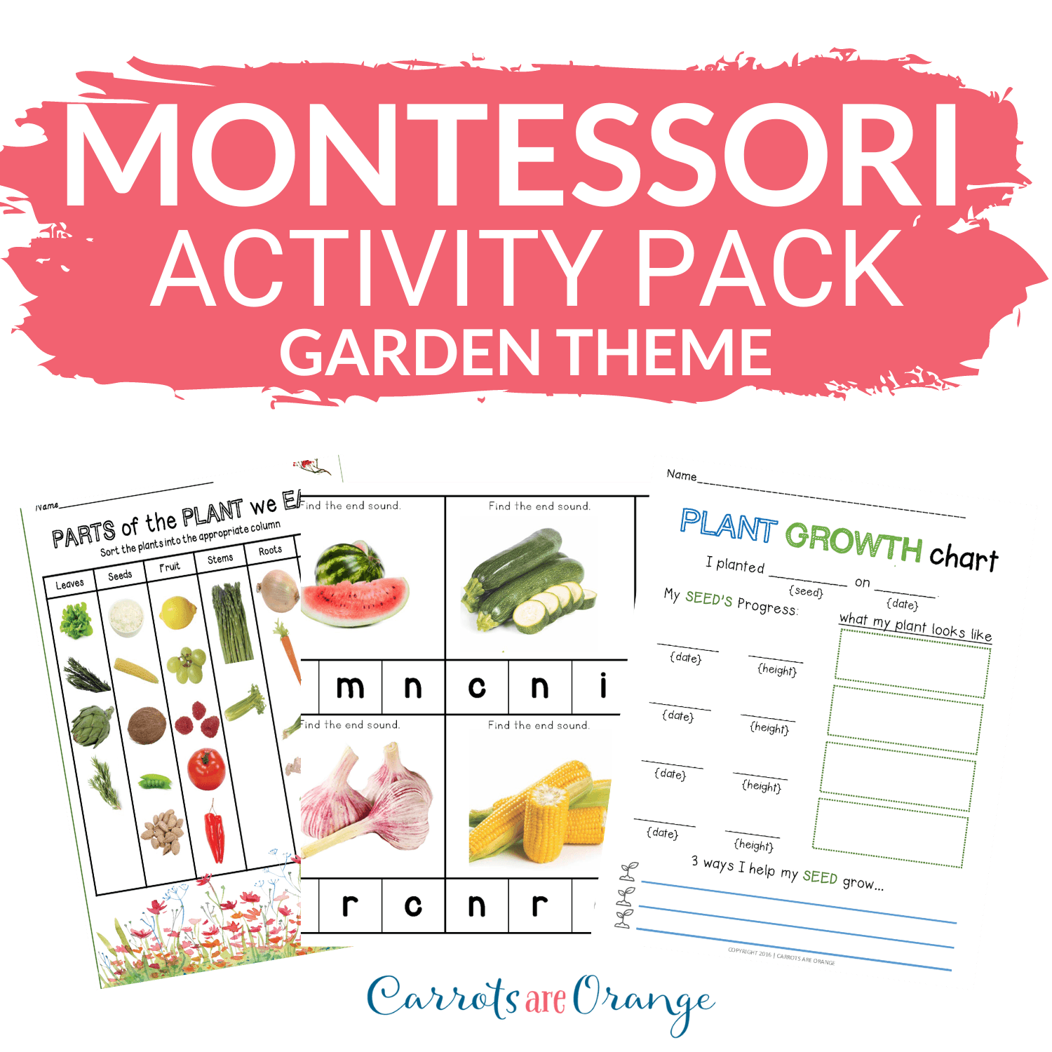 [Activities Pack] Garden Theme - Printables by Carrots Are Orange