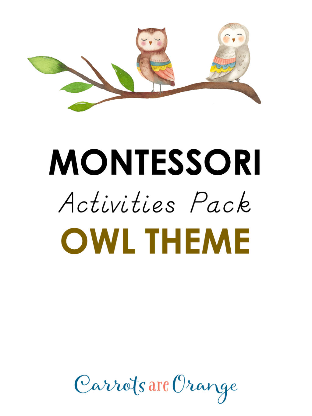 [Activities Pack] Owl Theme - Printables by Carrots Are Orange