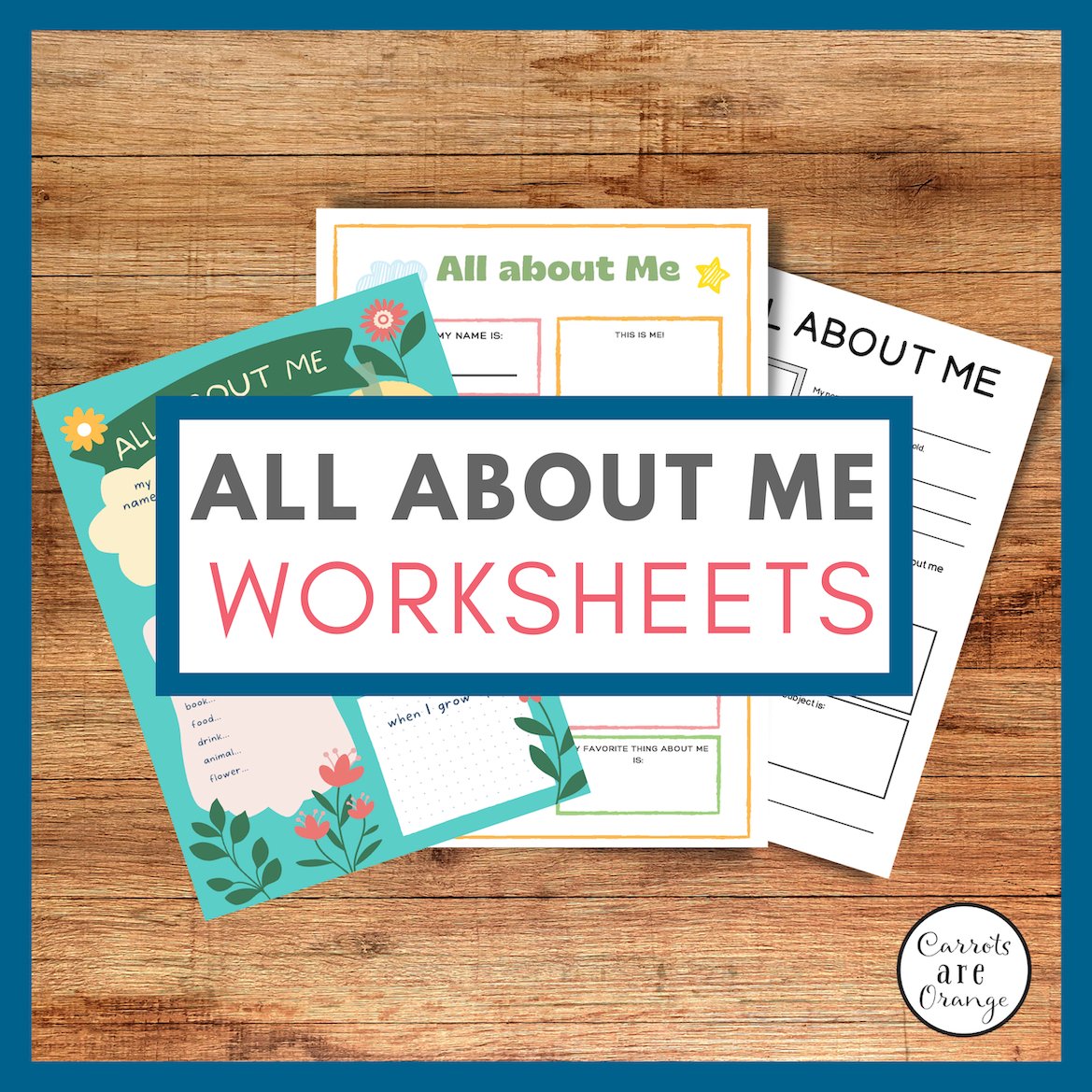All About Me Worksheets - Printables by Carrots Are Orange