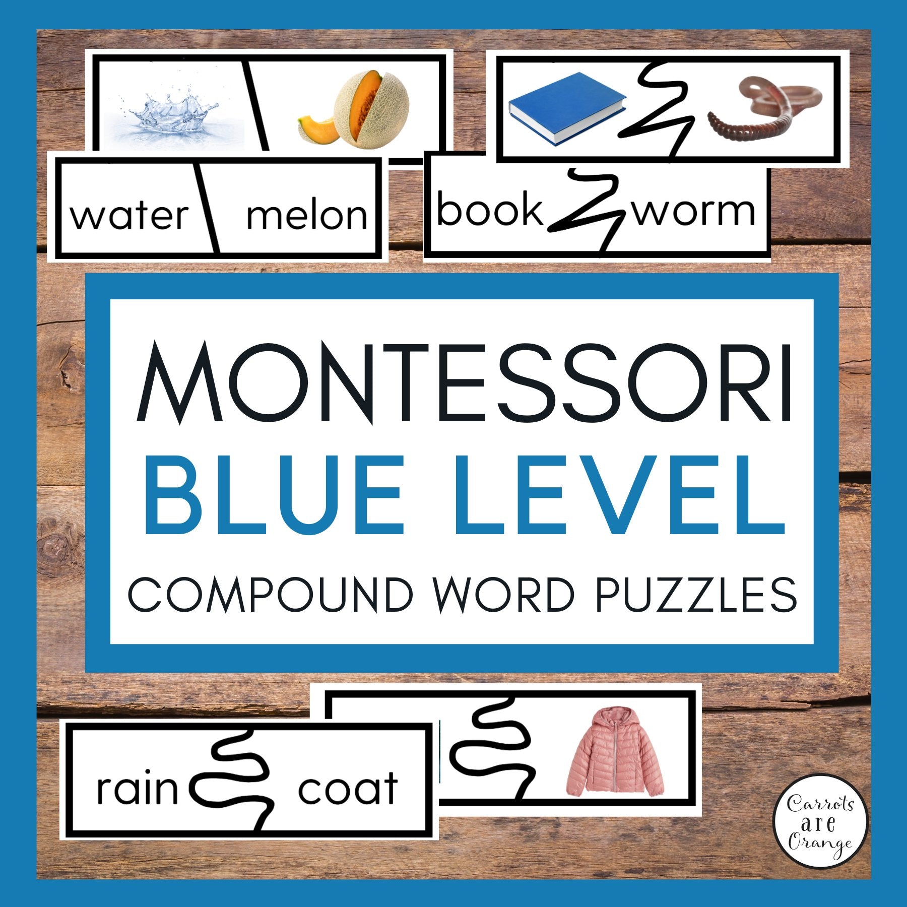 [Blue Level] Compound Word Puzzles - Printables by Carrots Are Orange