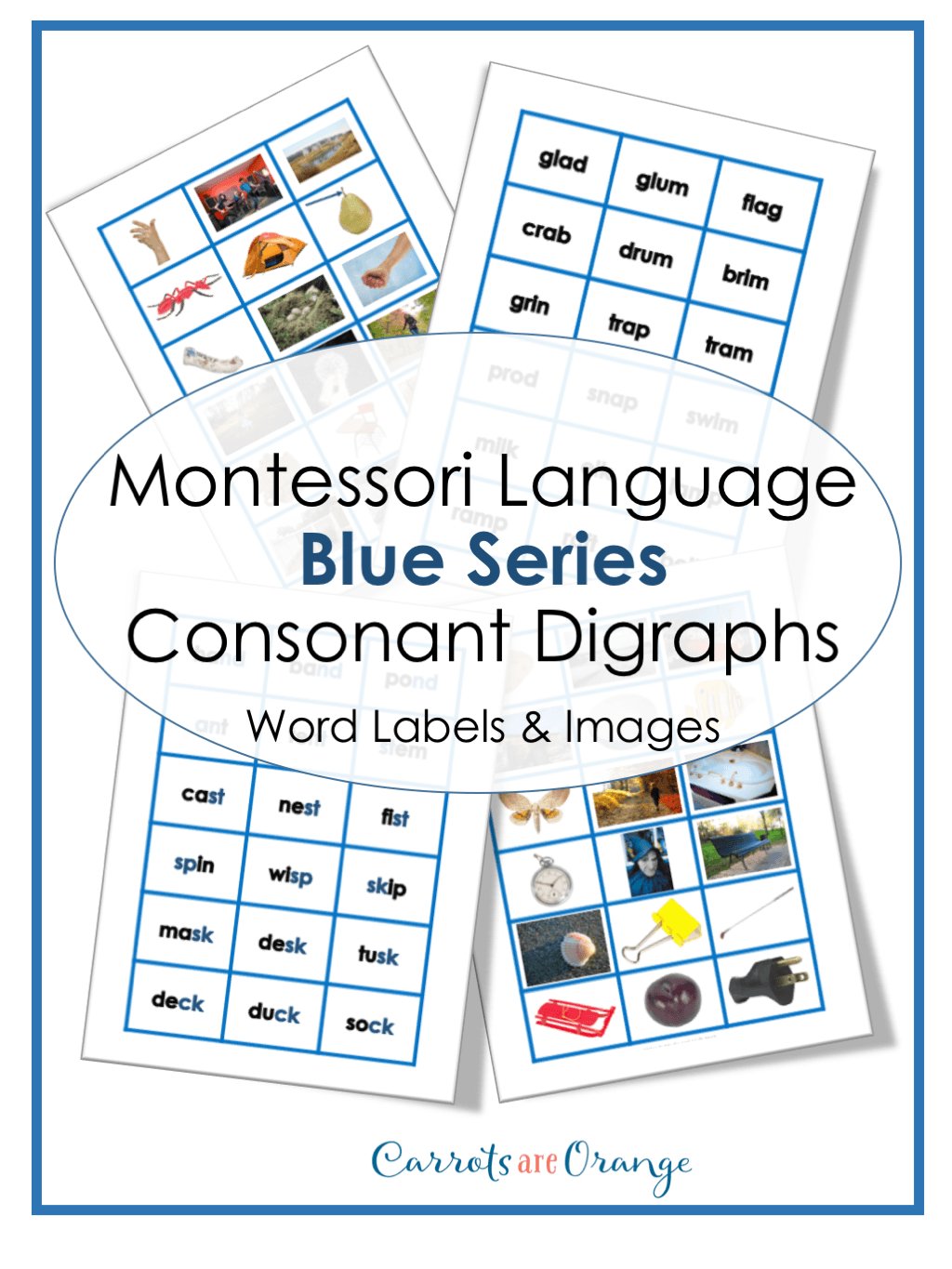 [Blue Level] Labels & Images - Printables by Carrots Are Orange