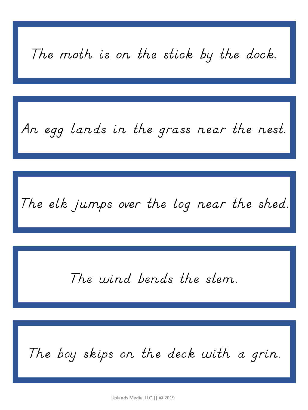 [Blue Level] Sentence Strips - Printables by Carrots Are Orange