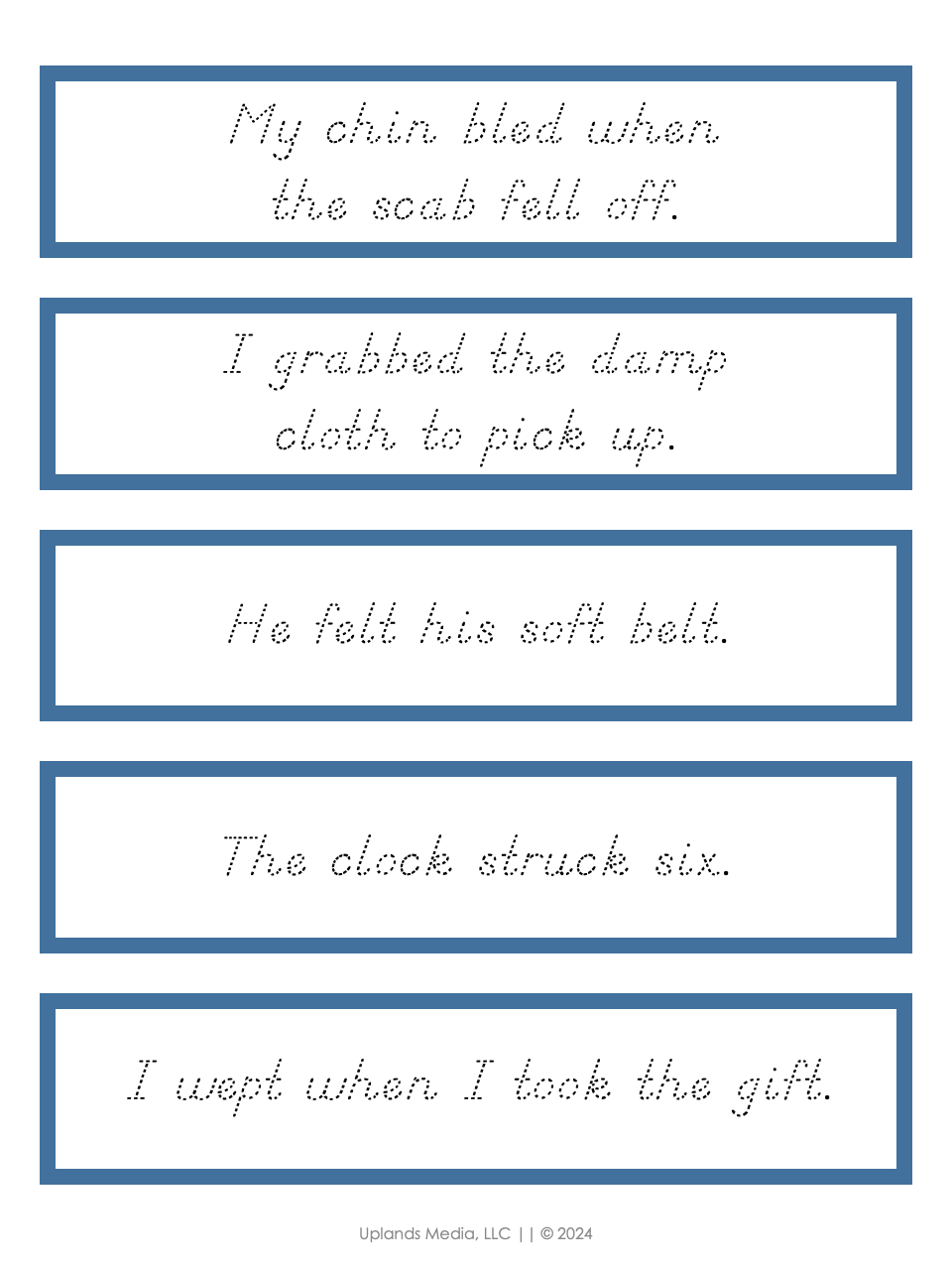 [Blue Level] Sentence Strips - Printables by Carrots Are Orange