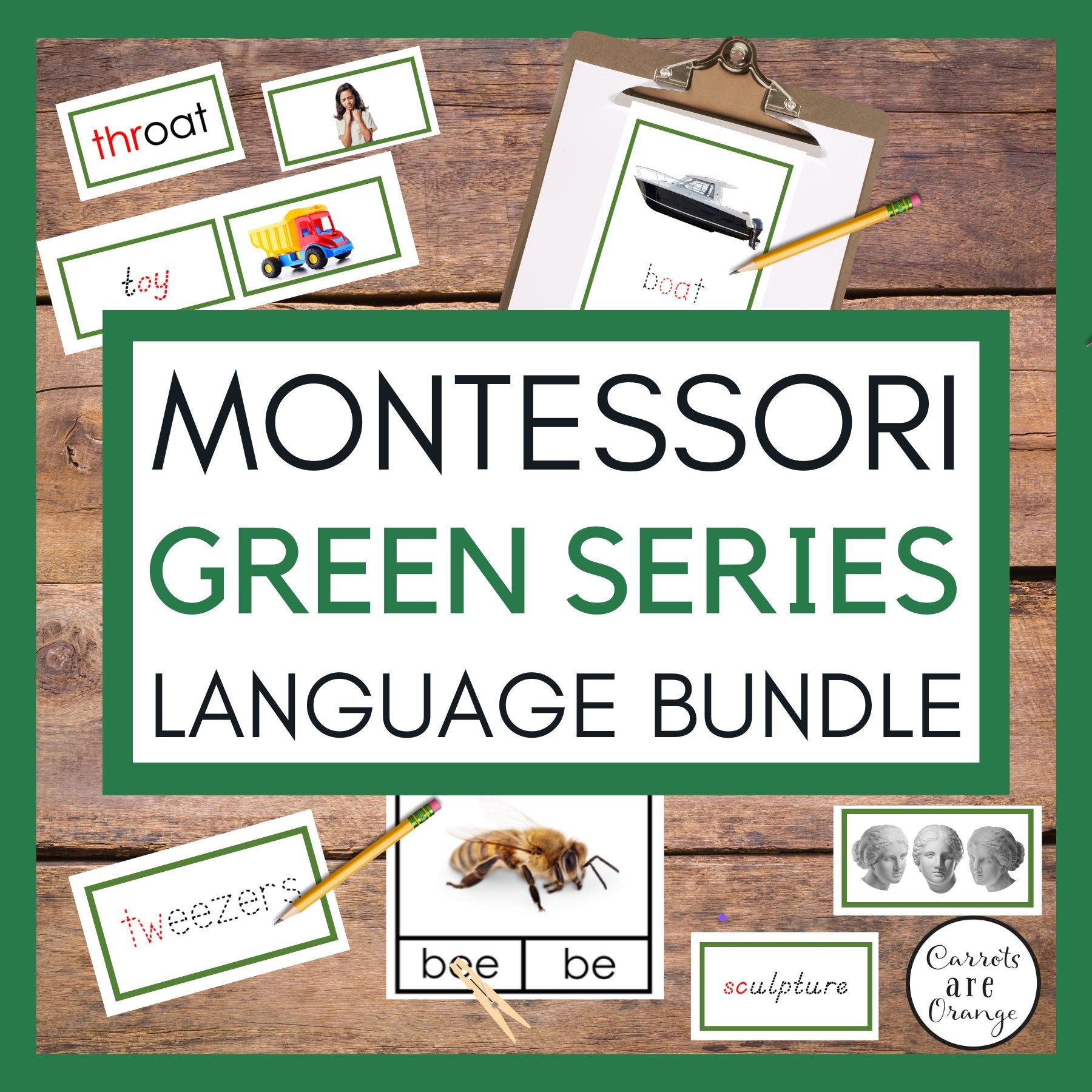 [Bundle] Language - Green Level - Printables by Carrots Are Orange