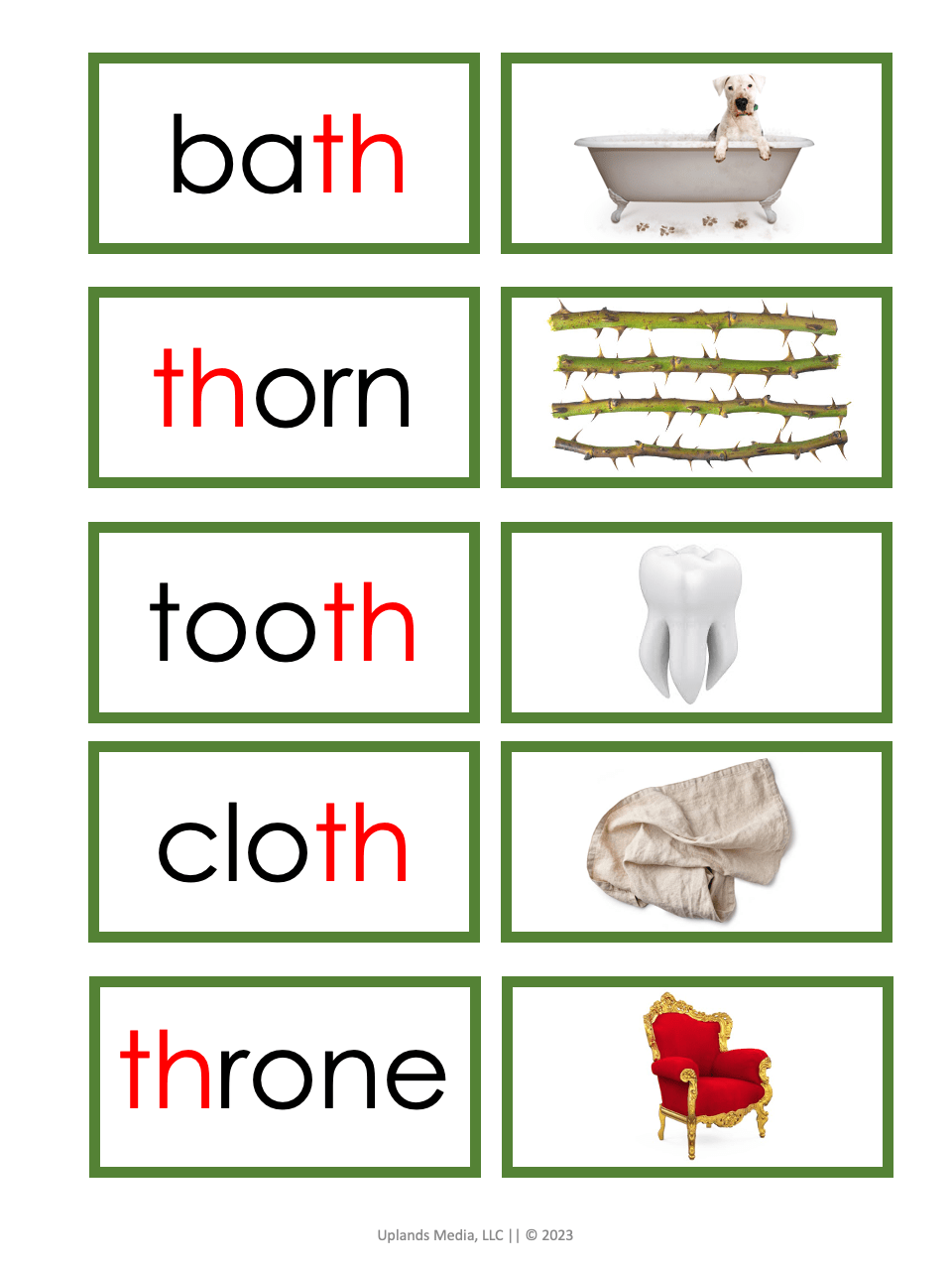 [Bundle] Language - Green Series - Printables by Carrots Are Orange