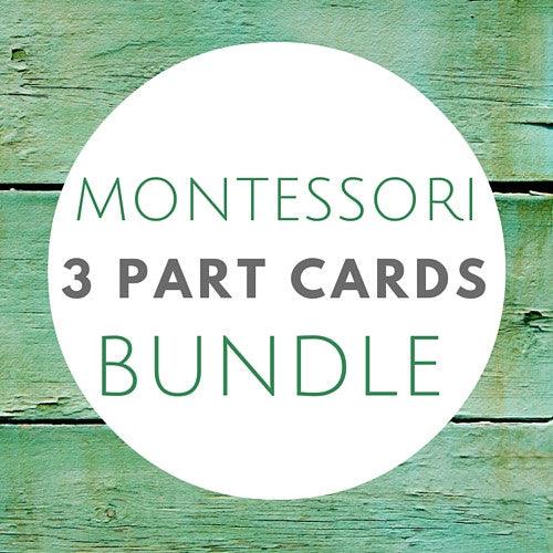 [Bundle] Montessori 3 Part Cards - Printables by Carrots Are Orange