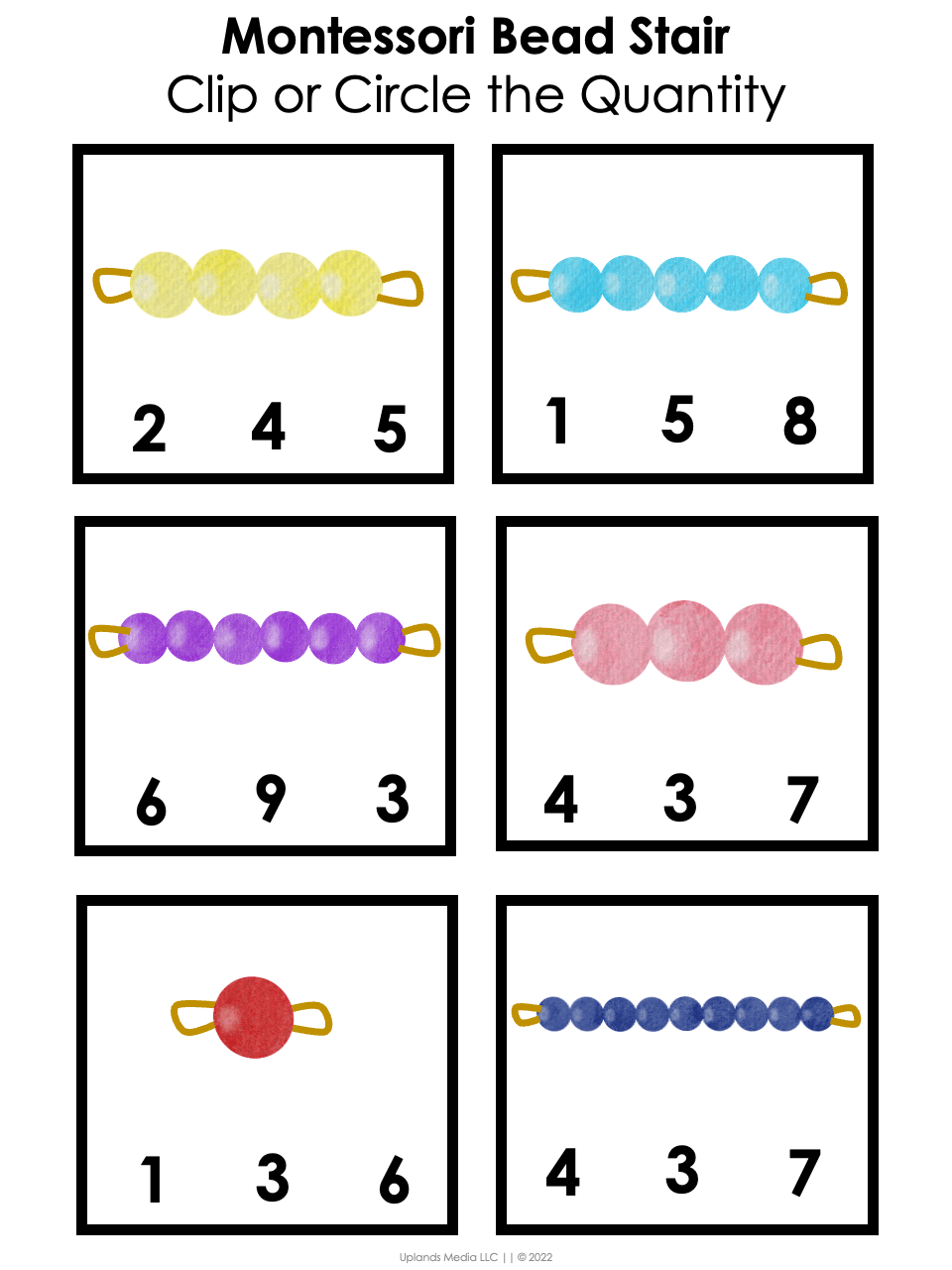 [Bundle] Montessori Math - Printables by Carrots Are Orange