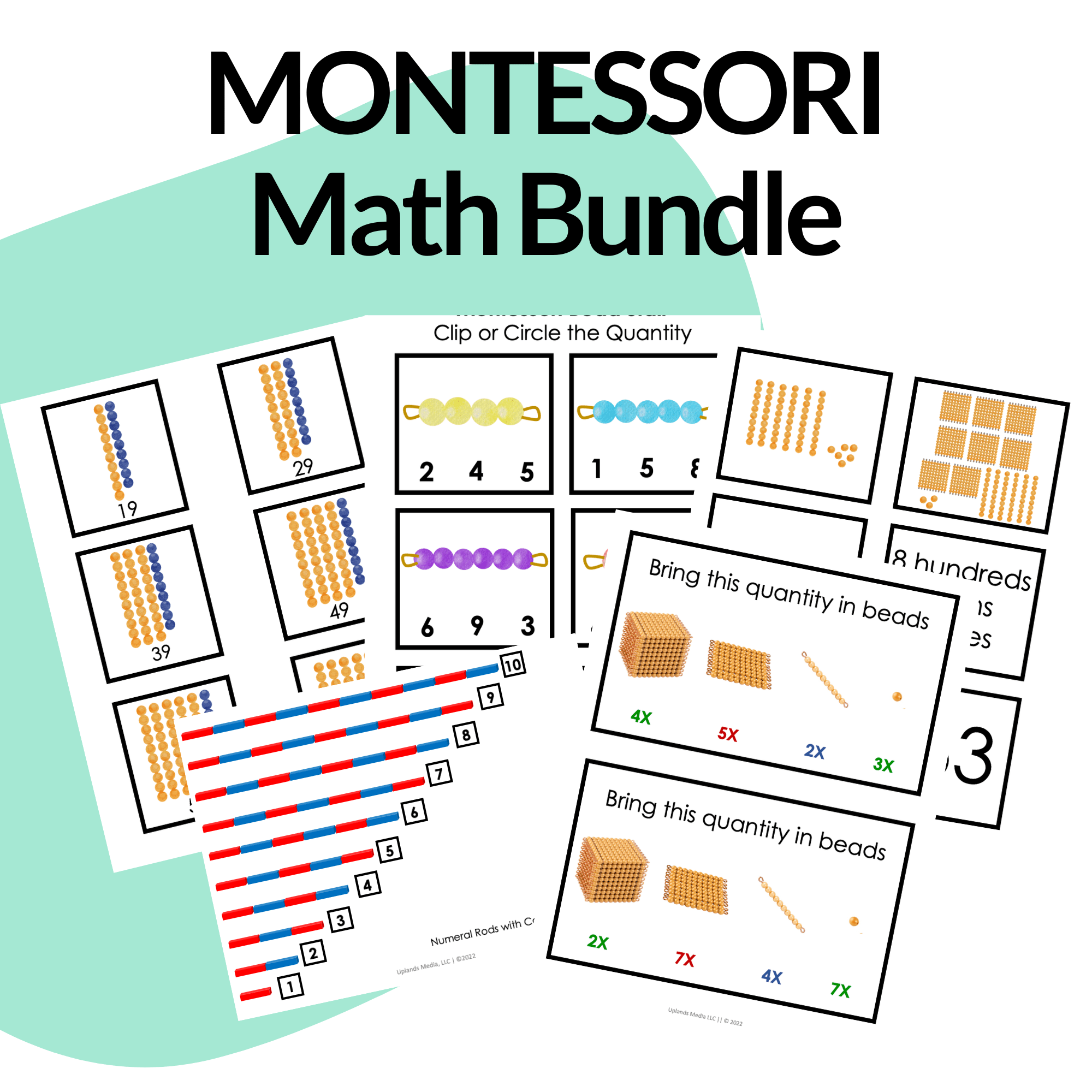 [Bundle] Montessori Math - Printables by Carrots Are Orange