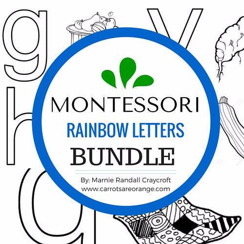 [Bundle] Rainbow Letters - Printables by Carrots Are Orange