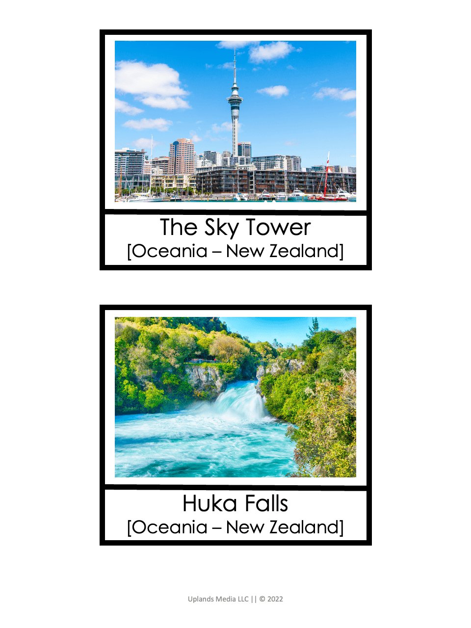 [Geography] 3 Part Cards - World Landmarks - Printables by Carrots Are Orange