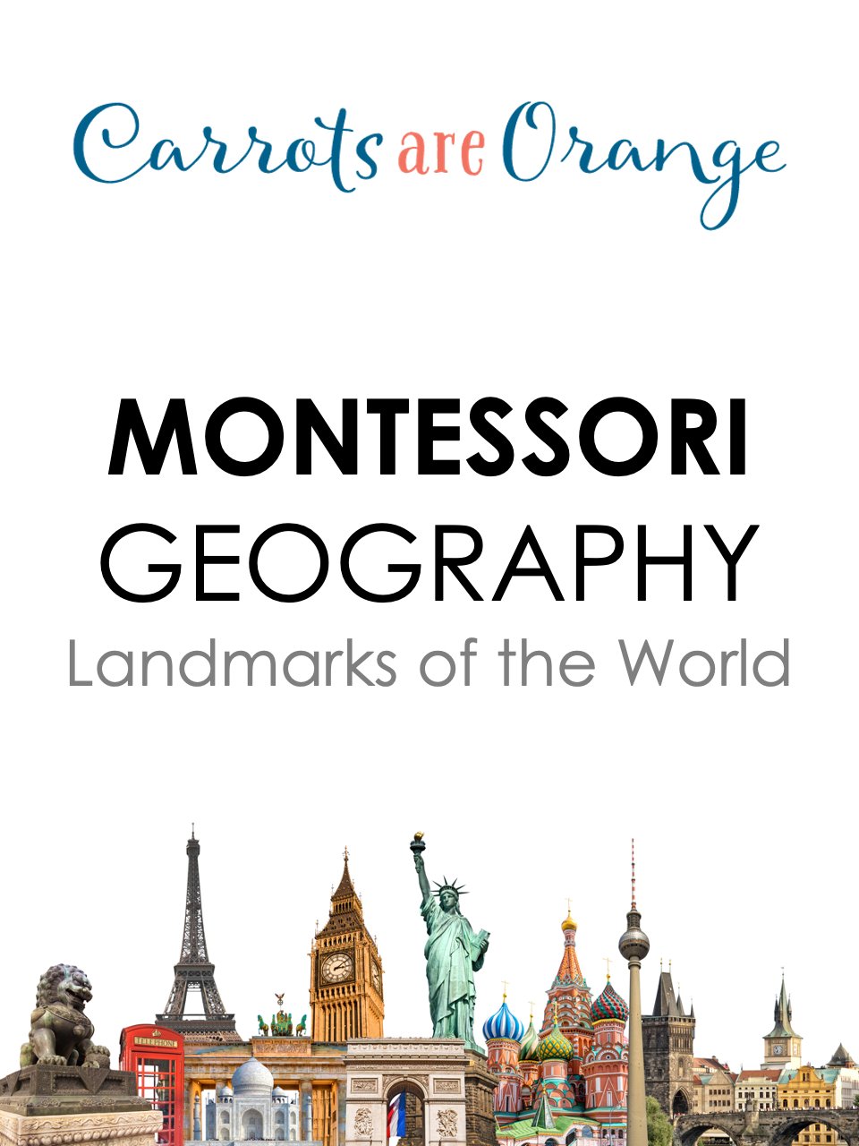 [Geography] 3 Part Cards - World Landmarks - Printables by Carrots Are Orange