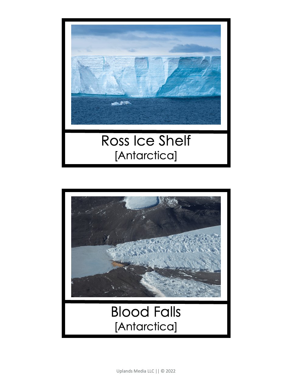 [Geography] 3 Part Cards - World Landmarks - Printables by Carrots Are Orange