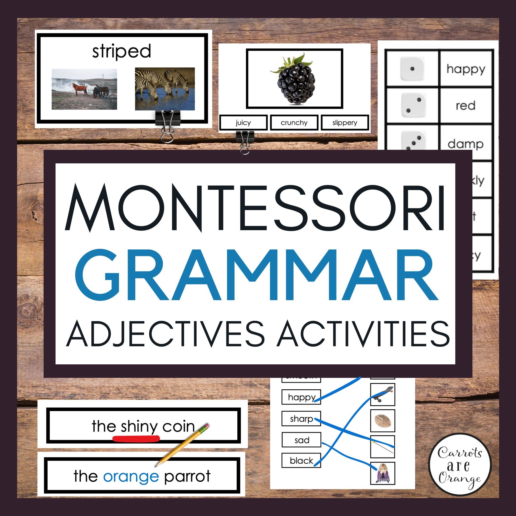 [Grammar] Adjectives Activities - Printables by Carrots Are Orange