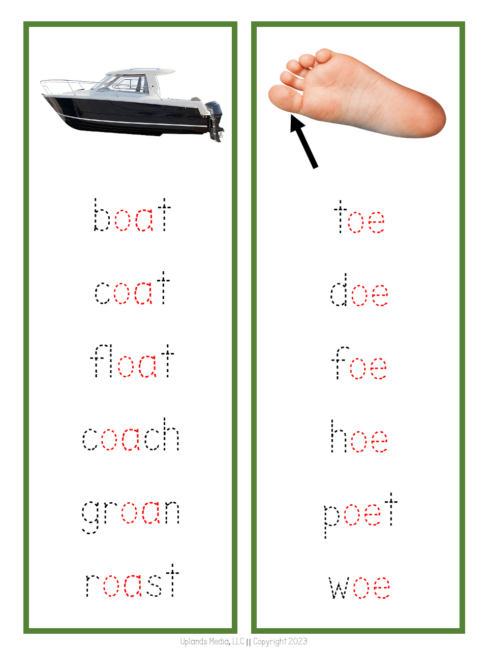 [Green Series] Phonogram Word Lists - Consonant Teams - Printables by Carrots Are Orange
