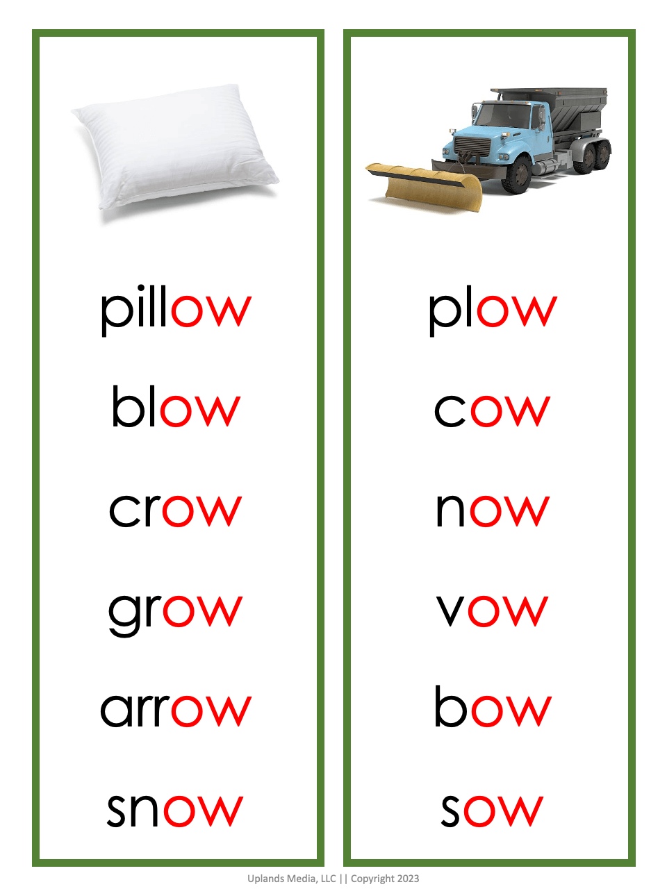 [Green Series] Phonogram Word Lists - Consonant Teams - Printables by Carrots Are Orange