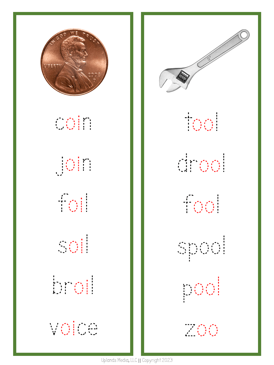 [Green Series] Phonogram Word Lists - Consonant Teams - Printables by Carrots Are Orange