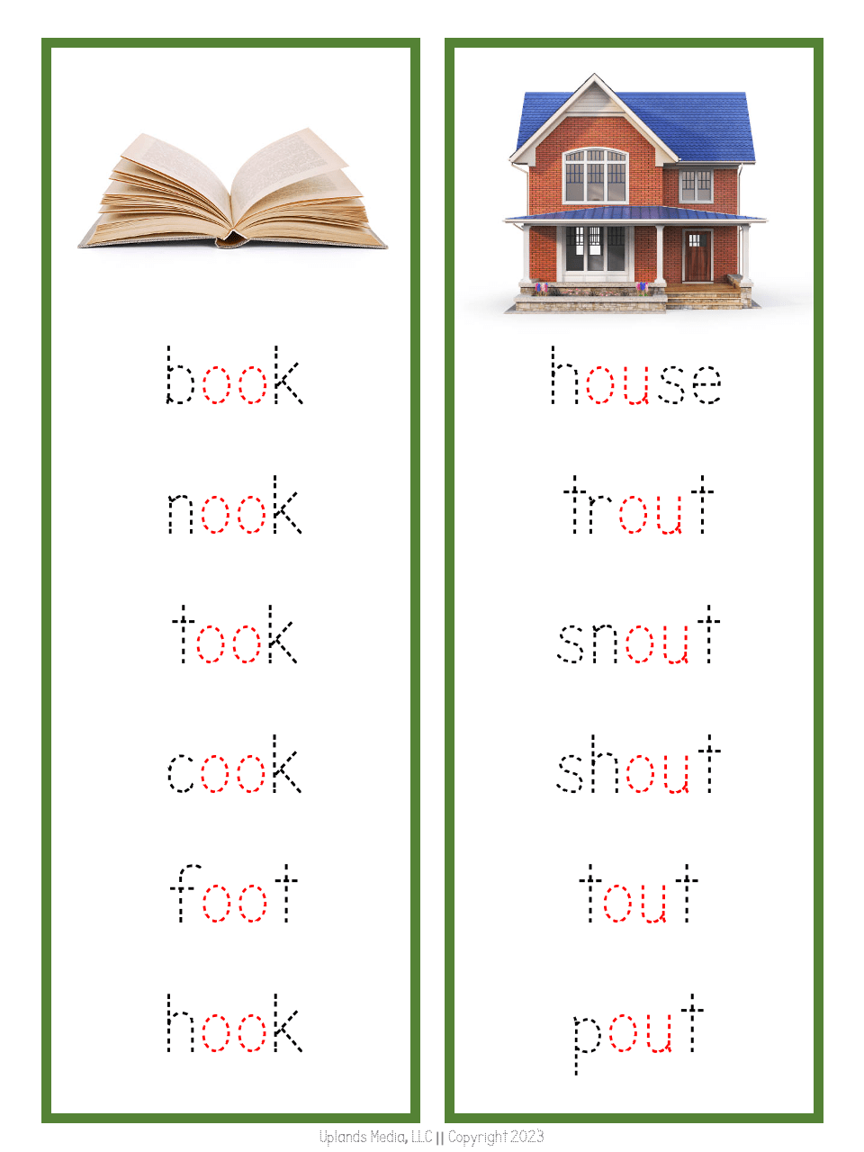 [Green Series] Phonogram Word Lists - Vowel Teams - Printables by Carrots Are Orange