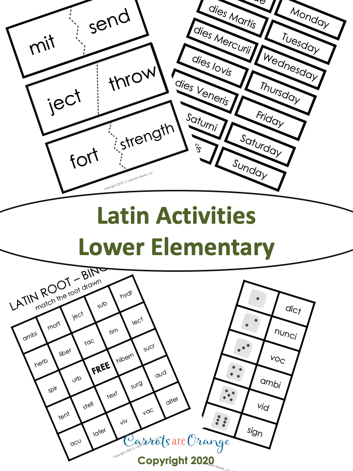 [Language] Latin Activities Pack - Printables by Carrots Are Orange