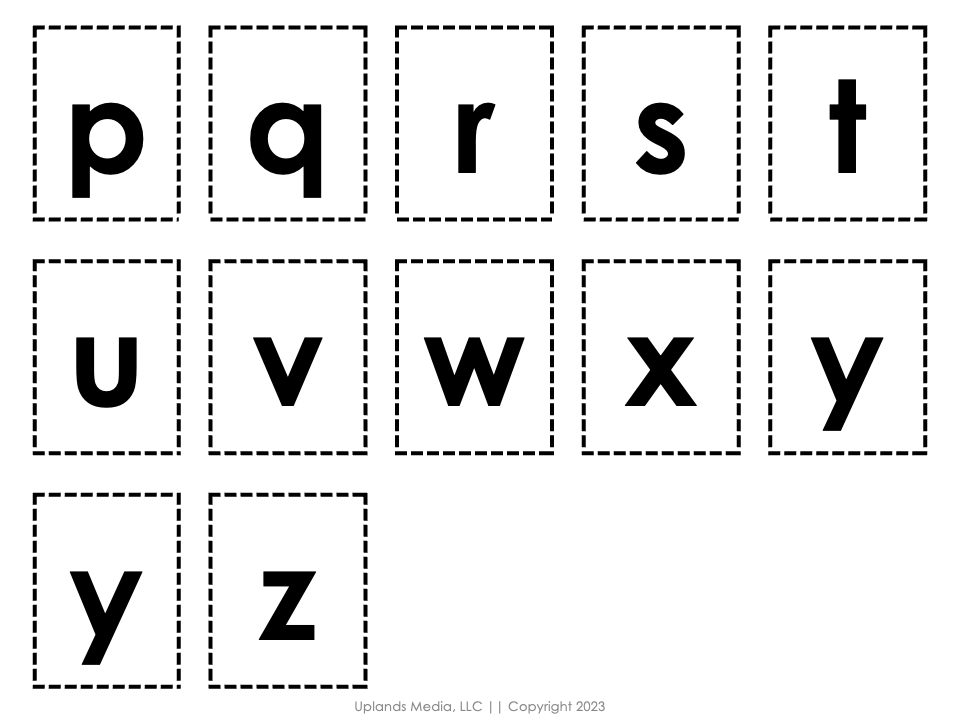 [Language] Printable Moveable Alphabet - Printables by Carrots Are Orange