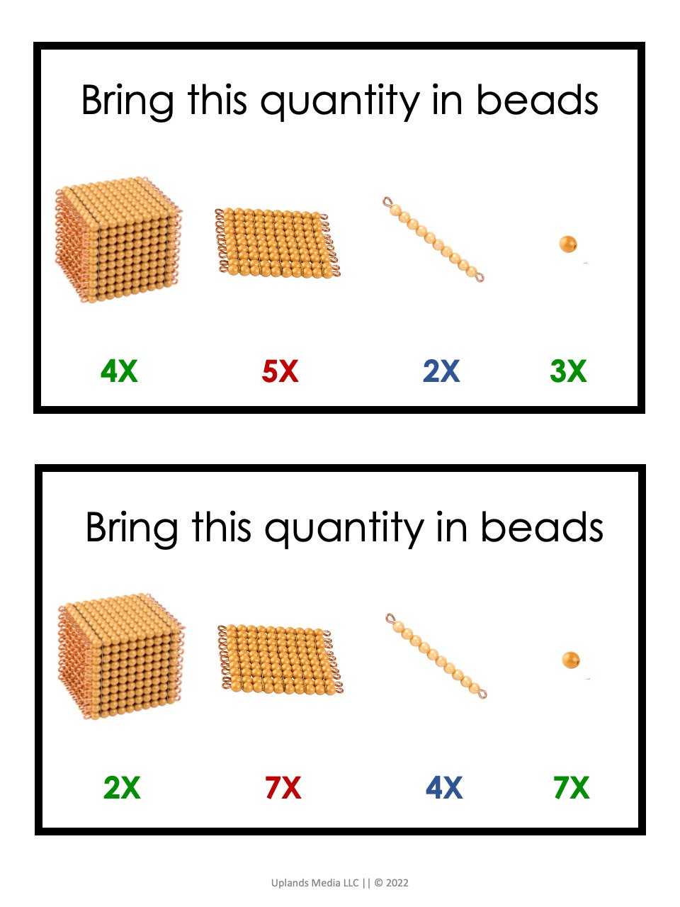 [Math] Montessori Bank Game Cards - Printables by Carrots Are Orange