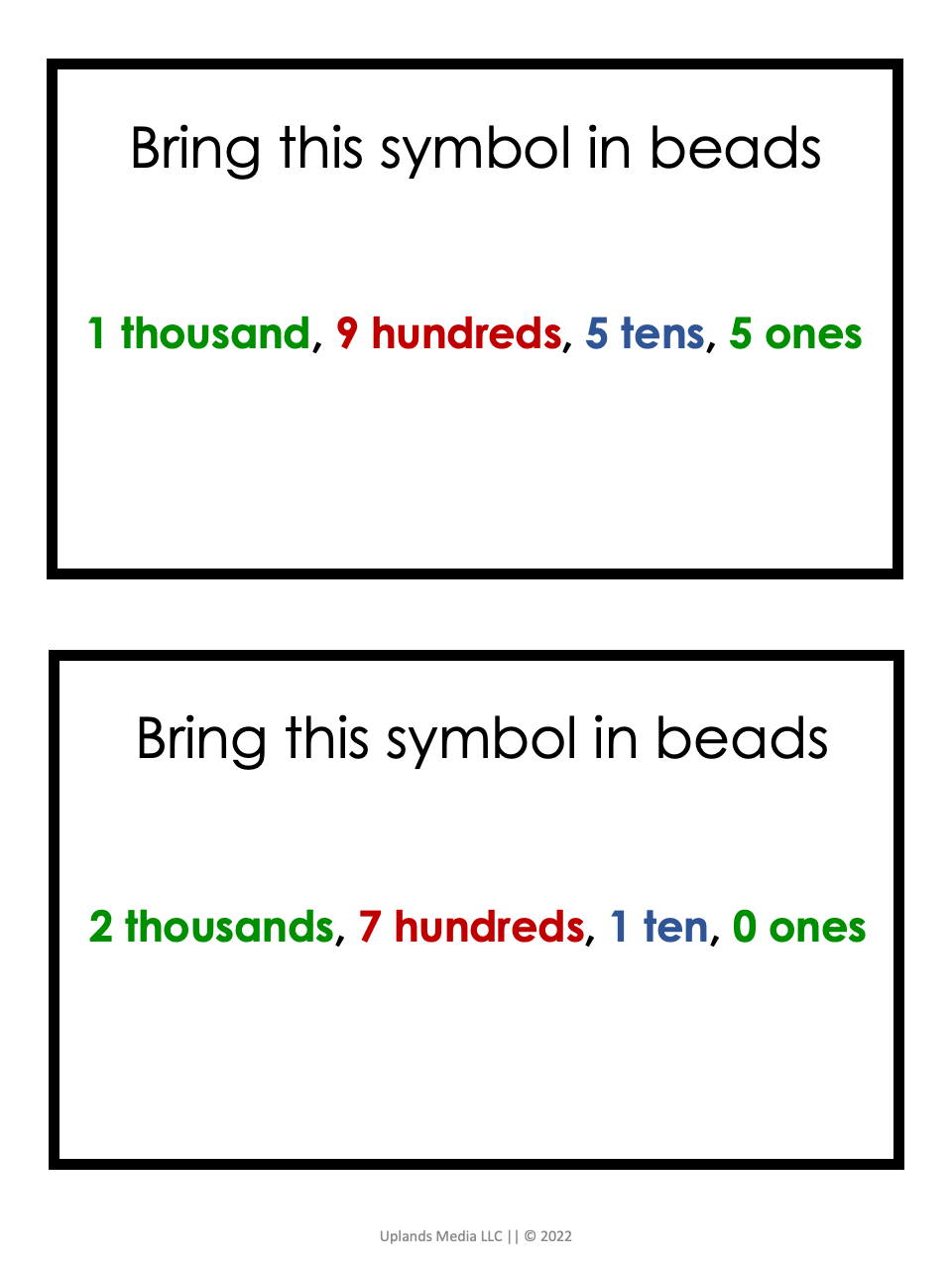 [Math] Montessori Bank Game Cards - Printables by Carrots Are Orange