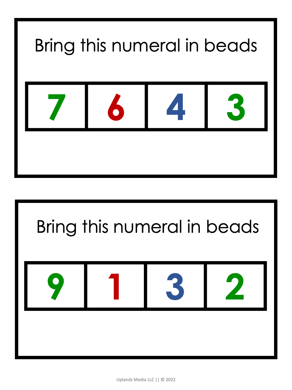 [Math] Montessori Bank Game Cards - Printables by Carrots Are Orange