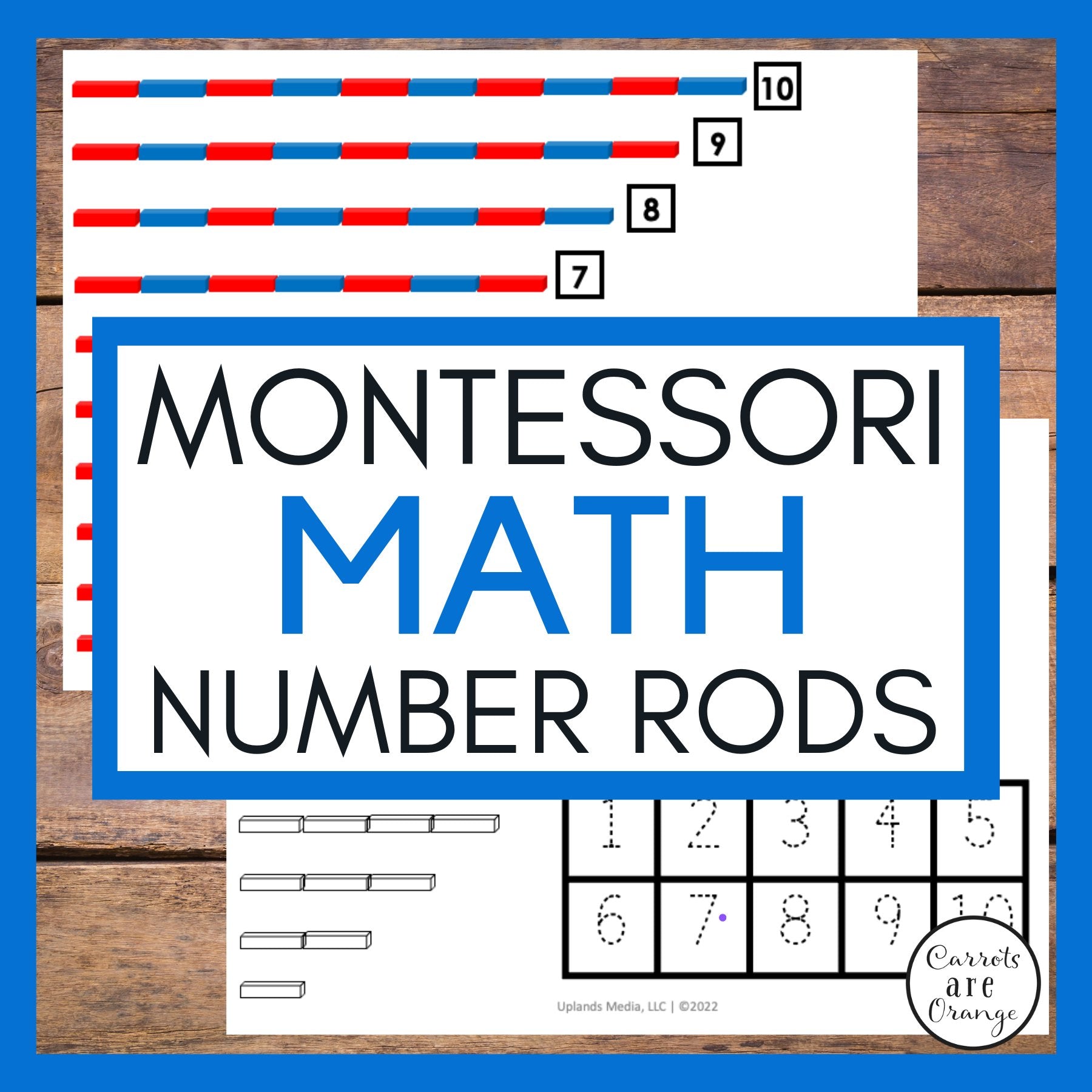 [Math] Number Rods - Printables by Carrots Are Orange