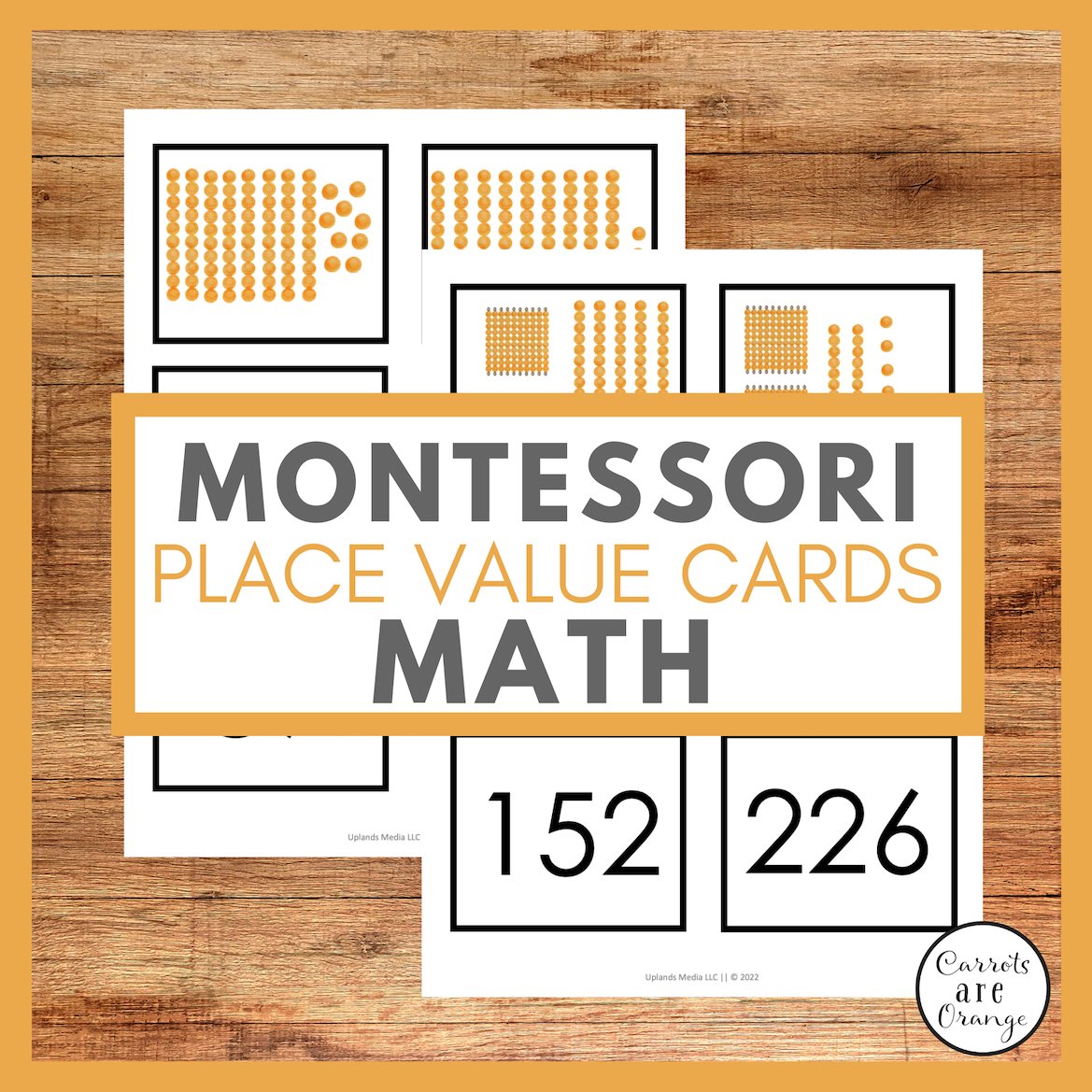 [Math] Place Value Cards - Printables by Carrots Are Orange