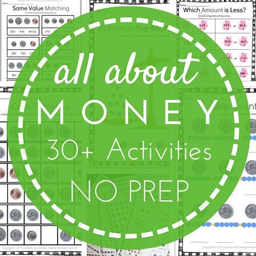 💵 Money Activities Pack - Printables by Carrots Are Orange