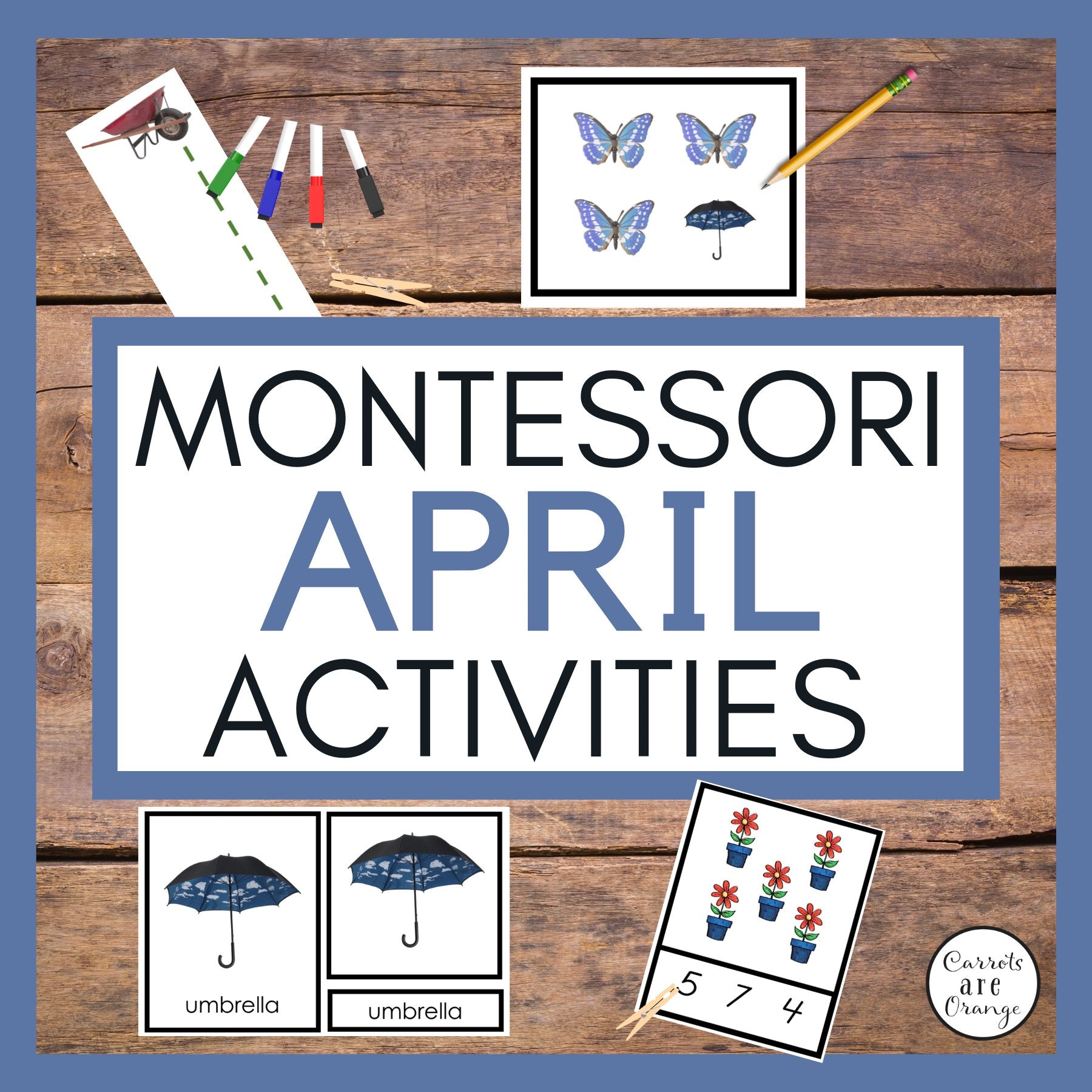 🌸 Montessori April Activities Pack - Printables by Carrots Are Orange