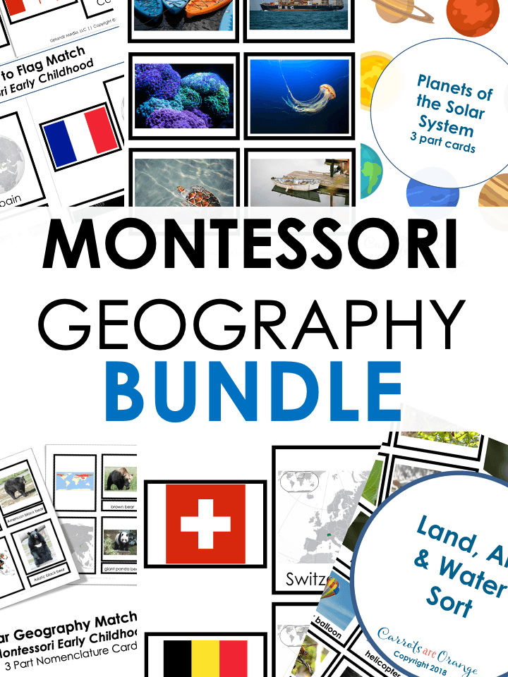 🌎 Montessori Geography Bundle - Printables by Carrots Are Orange