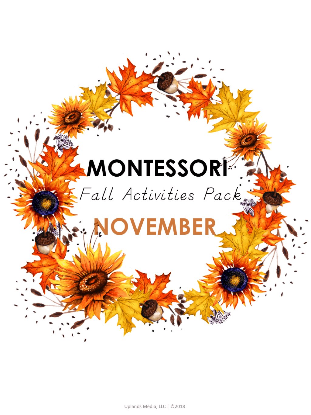 🦃 Montessori November Activities Pack - Printables by Carrots Are Orange