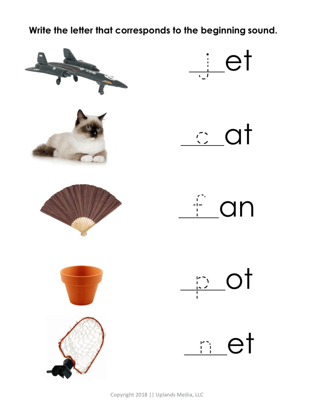 [Pink Series] Beginning Phonetic Sounds - Printables by Carrots Are Orange