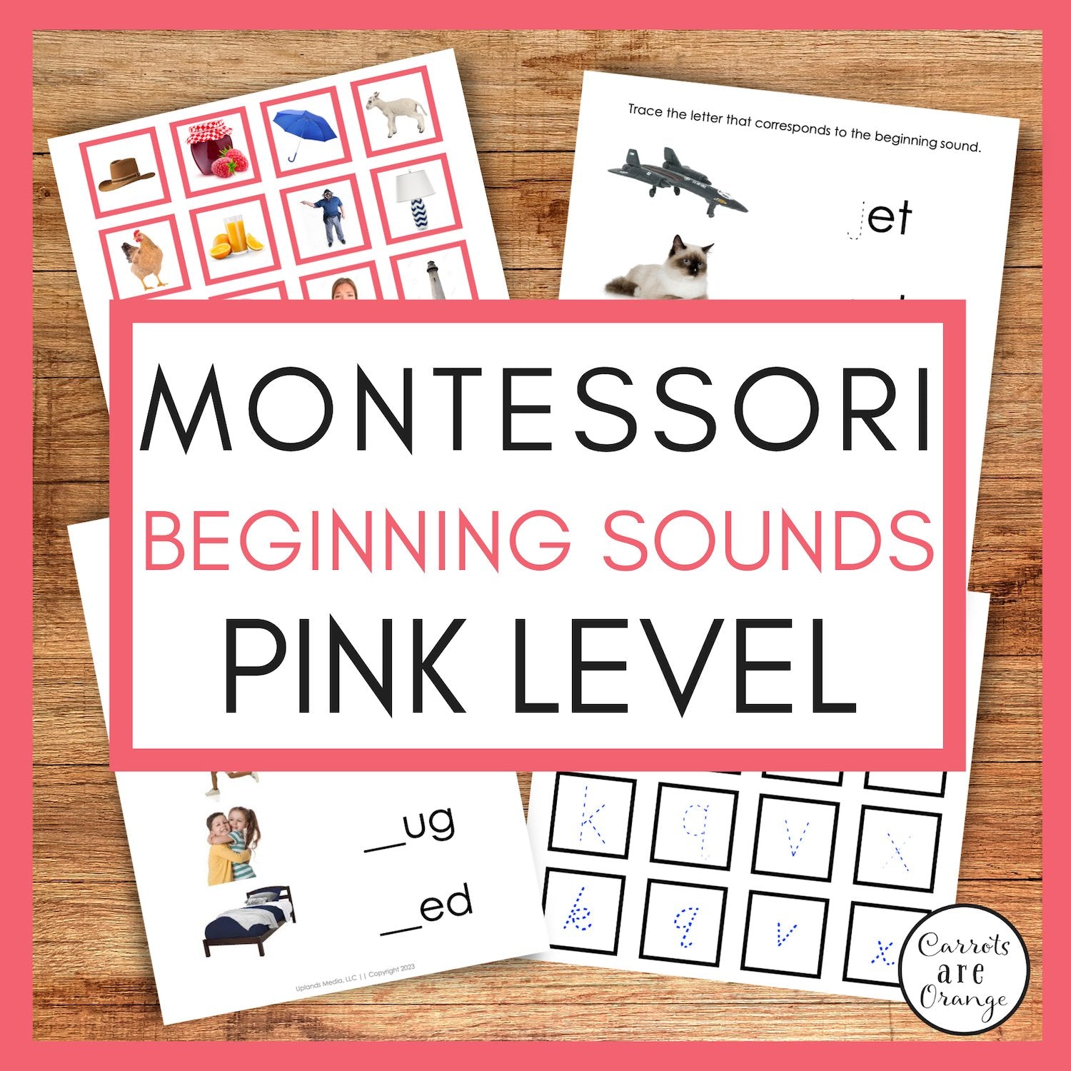 [Pink Series] Beginning Phonetic Sounds - Printables by Carrots Are Orange