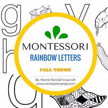 [Rainbow Letters] Fall Theme - Printables by Carrots Are Orange