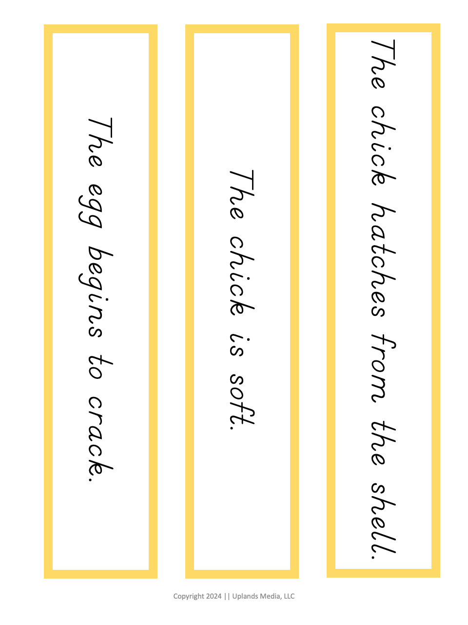 🐣 Sentence Strips [Chicken Theme] - Printables by Carrots Are Orange