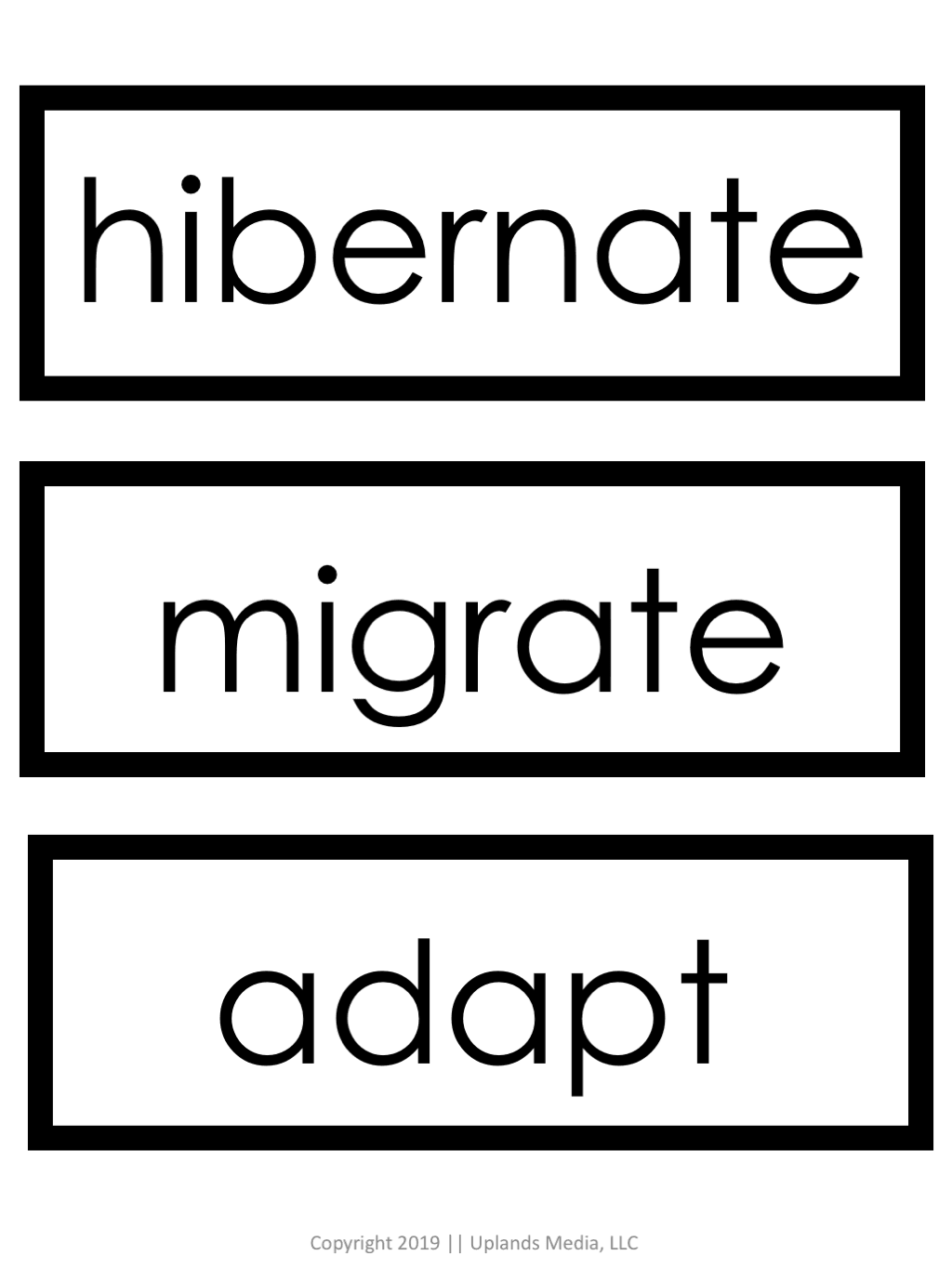 Winter Animals - Migrators, Hibernators, and Adaptors Sort - Printables by Carrots Are Orange