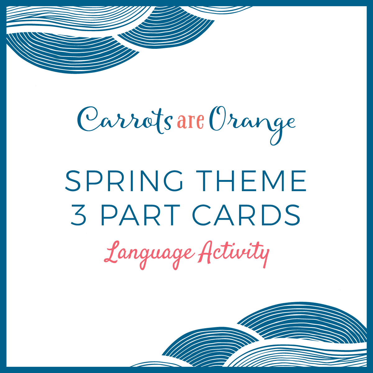 [FREE] Spring 3 Part Cards - Montessori Printables by Carrots Are Orange